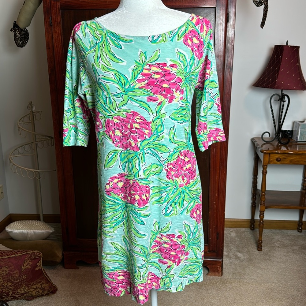 Lilly Pulitzer Cassie Pineapple Pattern Dress Size Small